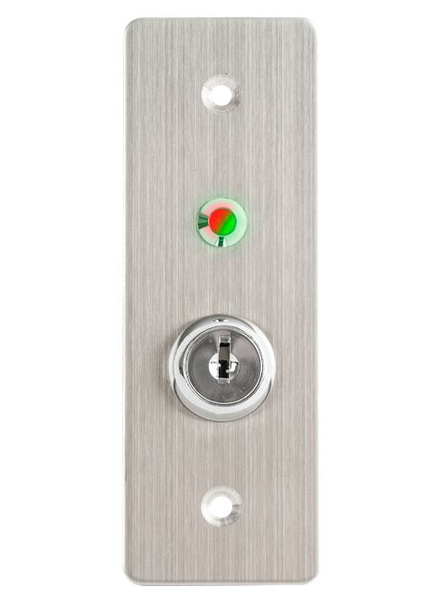 Kétállású kulcsos kapcsoló, kétszínű LED, NO/NC, KY-C-SS-2-rdgn